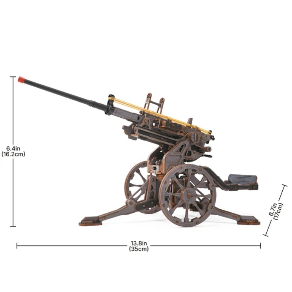 ROKR Anti Aircraft Gun 1:8 Mechanical Wooden Model Kit LQM01