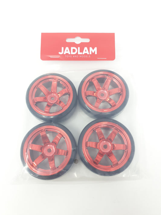RC Car 1:10 Drift Wheels 6-Spoke Red ML2022041827