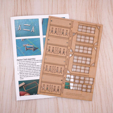 Scale Model Scenery LX067 Market Stalls OO/HO Gauge