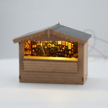 Scale Model Scenery LX578 Christmas Market Stall OO/HO Gauge