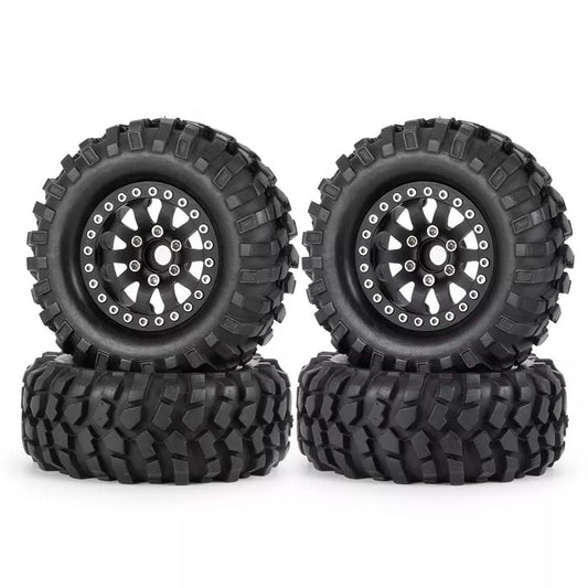RC Car 1.9" Wheels w/Beadlock Rims & 108mm Rubber Tyres 1:10 Crawler Parts