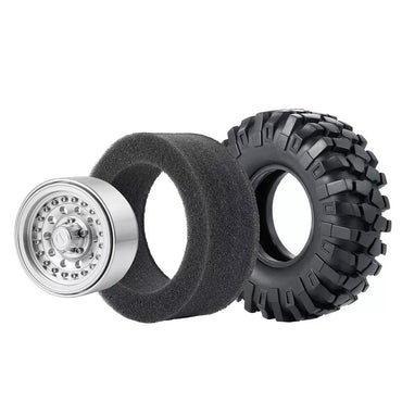 RC Car 1.9" Wheels w/Beadlock Rims & 108mm Rubber Tyres 1:10 Crawler Parts