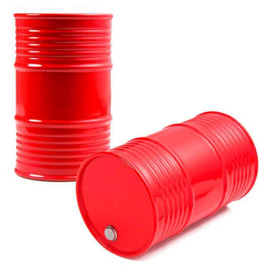 Oil Drum Fuel Barrel 1:10 Scale Crawler RC Car Accessory Red Plastic