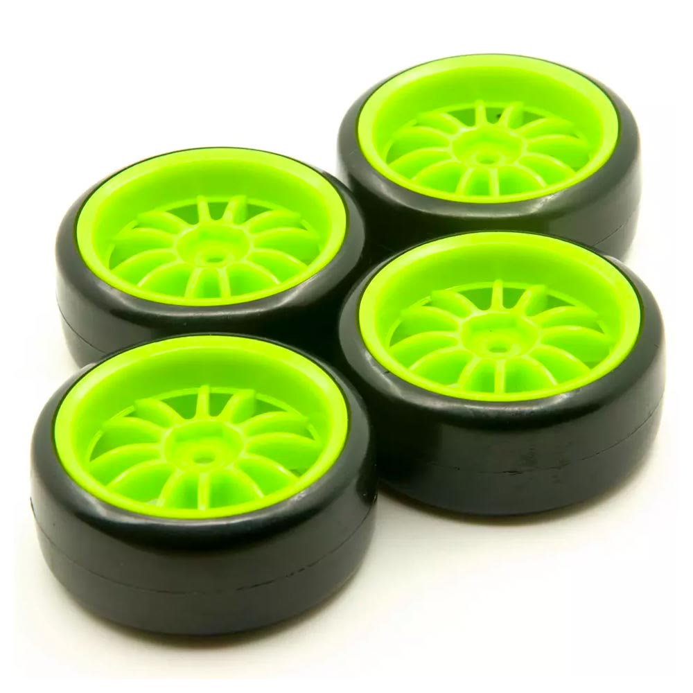 RC Car 1:10 Drift Tyres 12-Spoke Green Wheel Rim