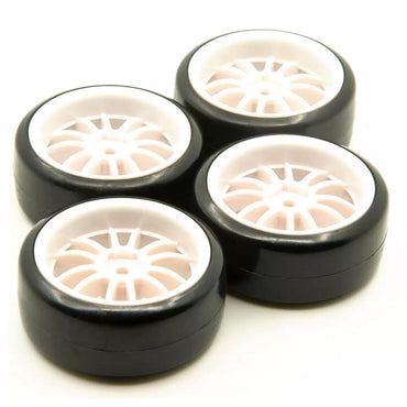 RC Car 1:10 Drift Tyres 12-Spoke White Wheel Rim