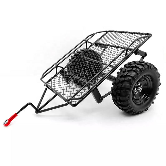 Metal RC Trailer Attachment 1:10 Scale Crawler Accessory Part for TRX-4 SCX10