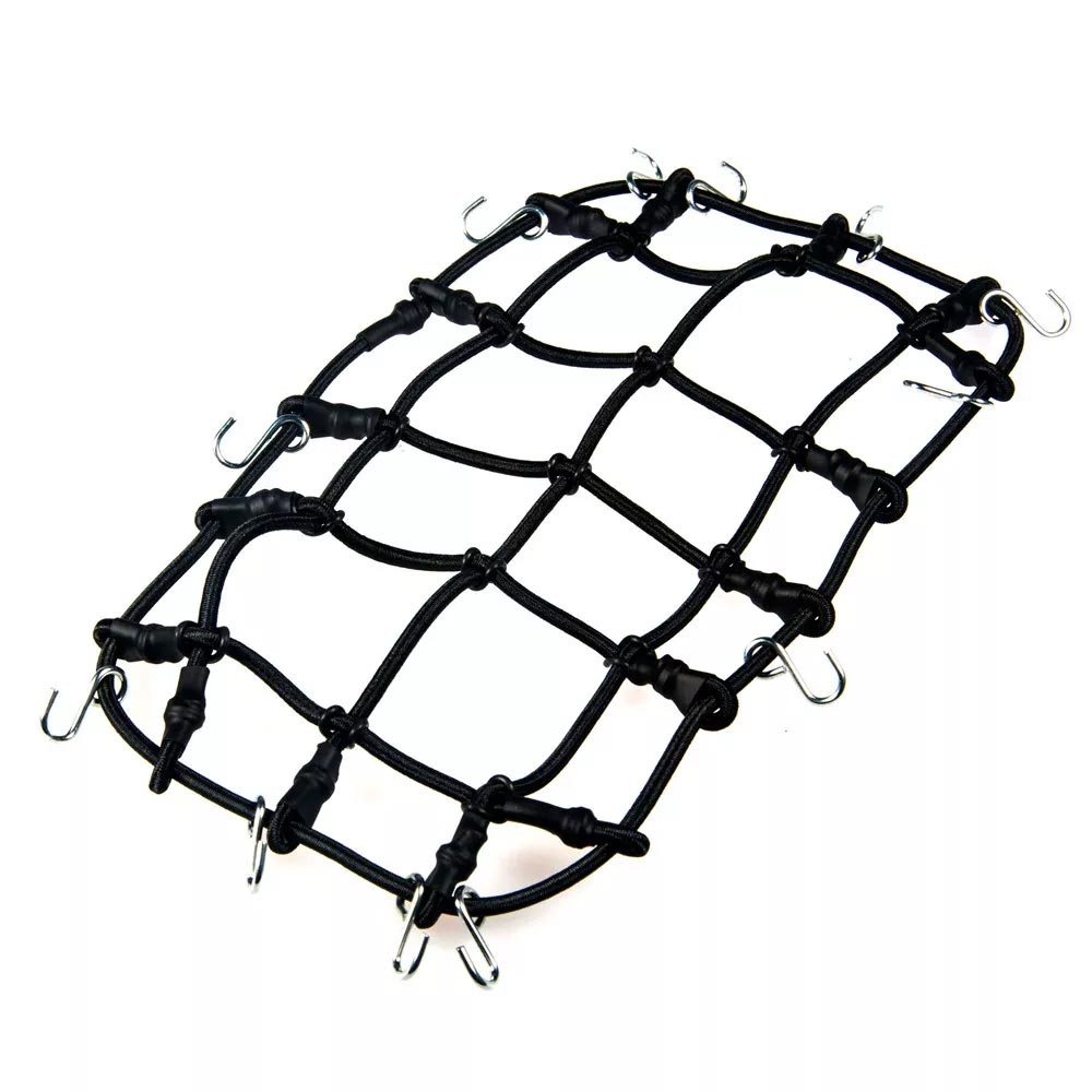 Black Elastic Cargo Net w/Hooks 1:10 Scale Crawler RC Car Accessory