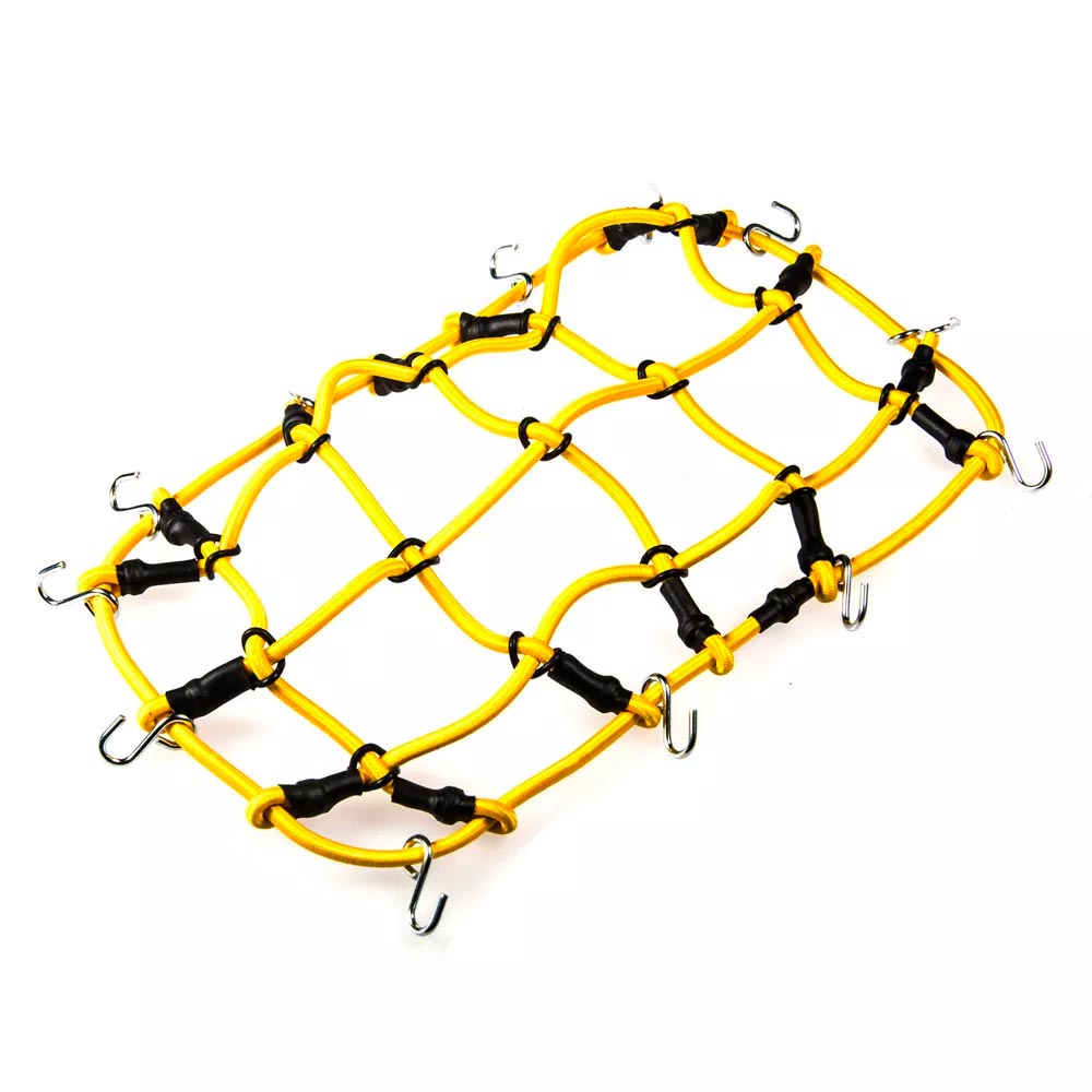 Yellow Elastic Cargo Net w/Hooks 1:10 Scale Crawler RC Car Accessory