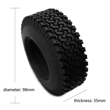 RC Car 35mm x 98mm 1:10 Scale Crawler Tyres (Set of 4)