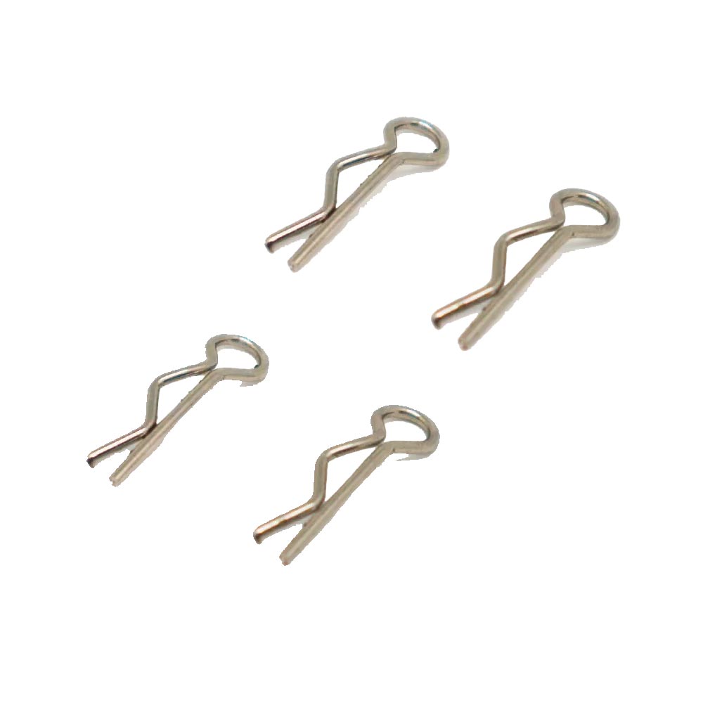 RC Car Body Clips x4 1:10 Scale Crawler Accessory Silver Aluminium