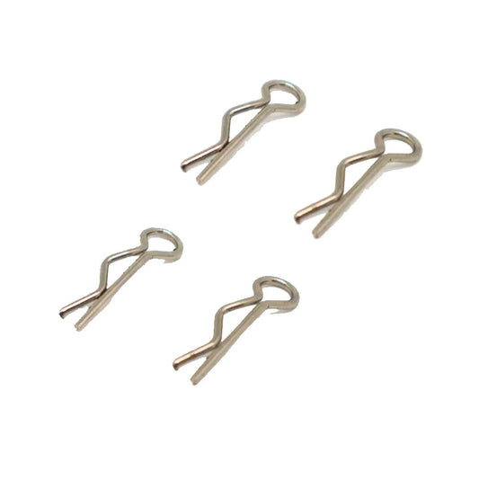 RC Car Body Clips x4 1:10 Scale Crawler Accessory Silver Aluminium