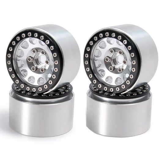 RC Car 1.9" Beadlock Metal Alloy Wheel Rims (Set of 4) 1:10 Crawler Parts