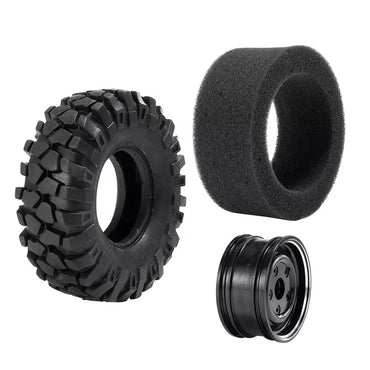 RC Car 1.9" Metal Wheel Rims w/108mm Rubber Tyres Assembled 1:10 Crawler