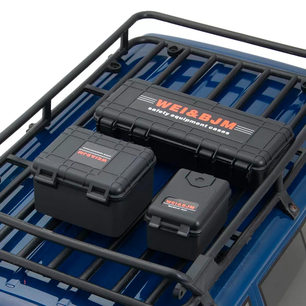 Black Plastic Storage Boxes/Cases 1:10 Scale Crawler RC Car Accessories