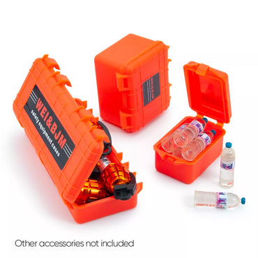 Orange Plastic Storage Boxes/Cases 1:10 Scale Crawler RC Car Accessories