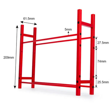 RC Car 1:10 Scale Crawler Spare Tyre/Wheel Storage Rack Black Metal Scale Garage