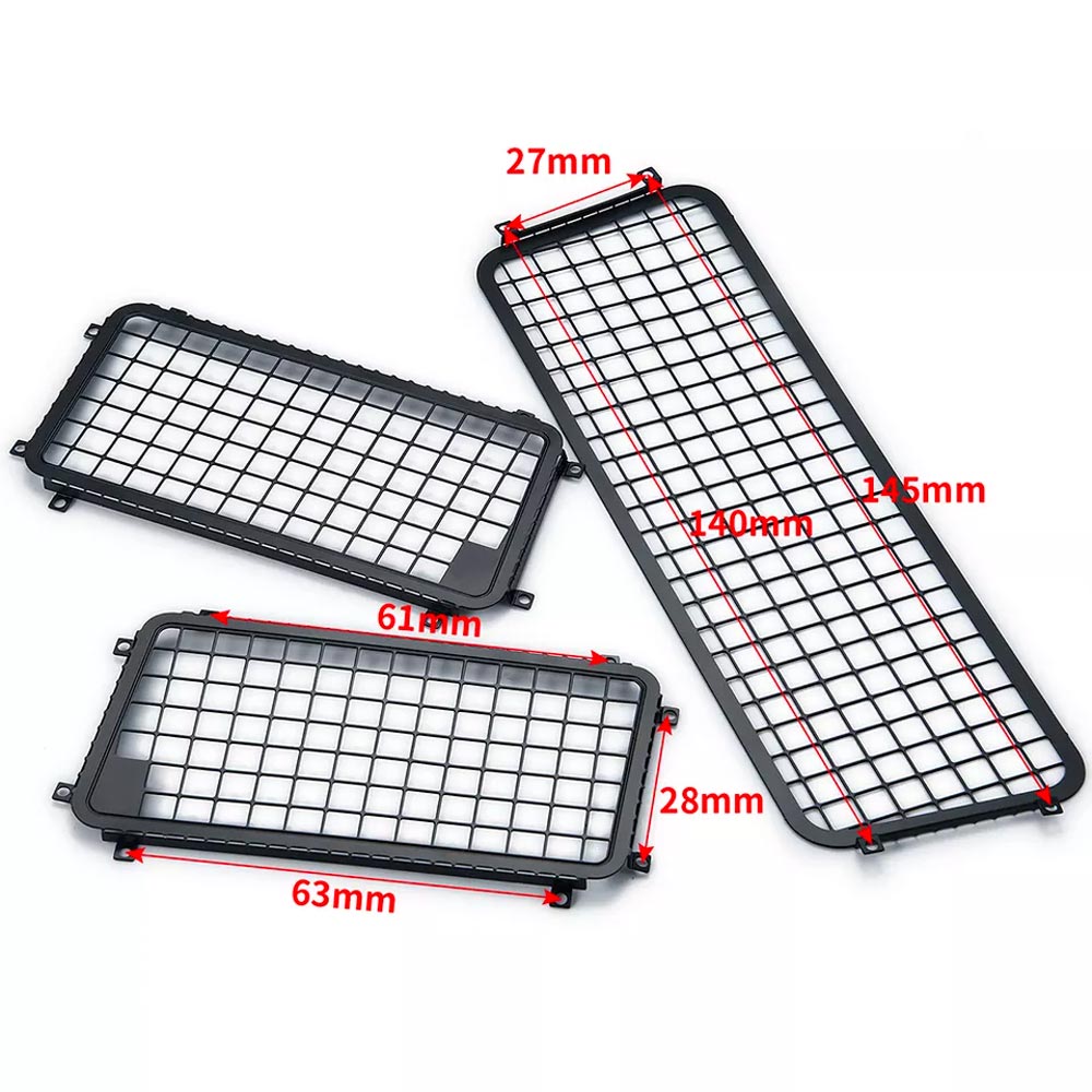 Metal Window Mesh Guards 1:10 RC Scale Accessory for Traxxas TRX-4 Bronco