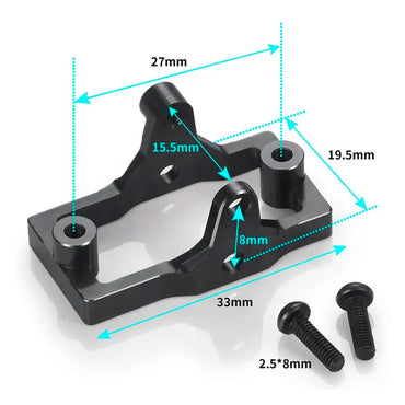 Servo Mount Black Aluminium Alloy 1:18 RC Part for TRX-4M