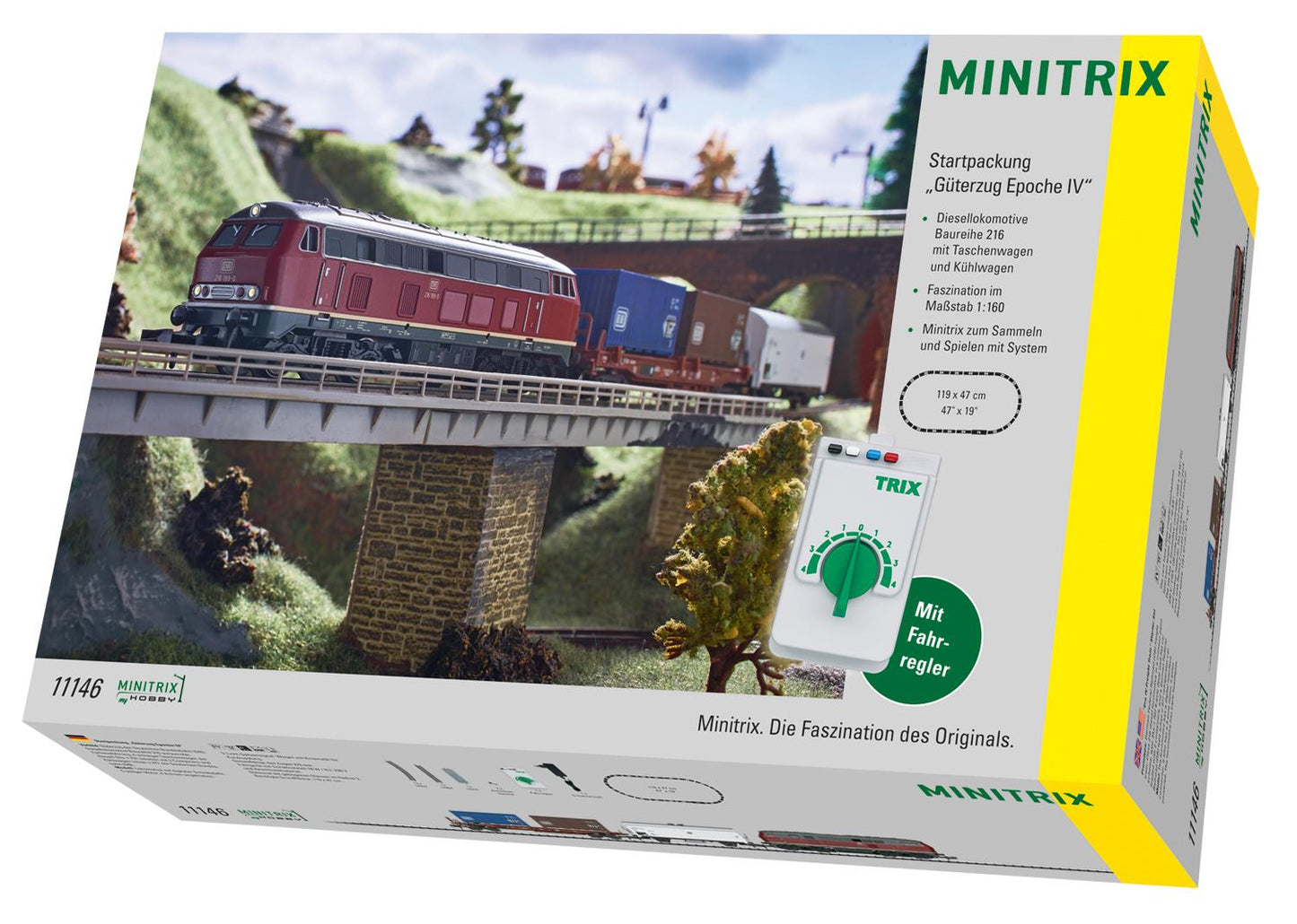 Minitrix my Hobby DB BR216 Diesel Freight Starter Set N Gauge 11146