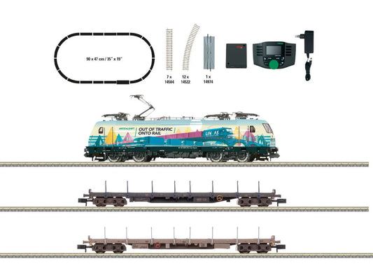 Minitrix Lineas BR186 Electric Freight Train Set VI (DCC-Sound) M11165 N Gauge