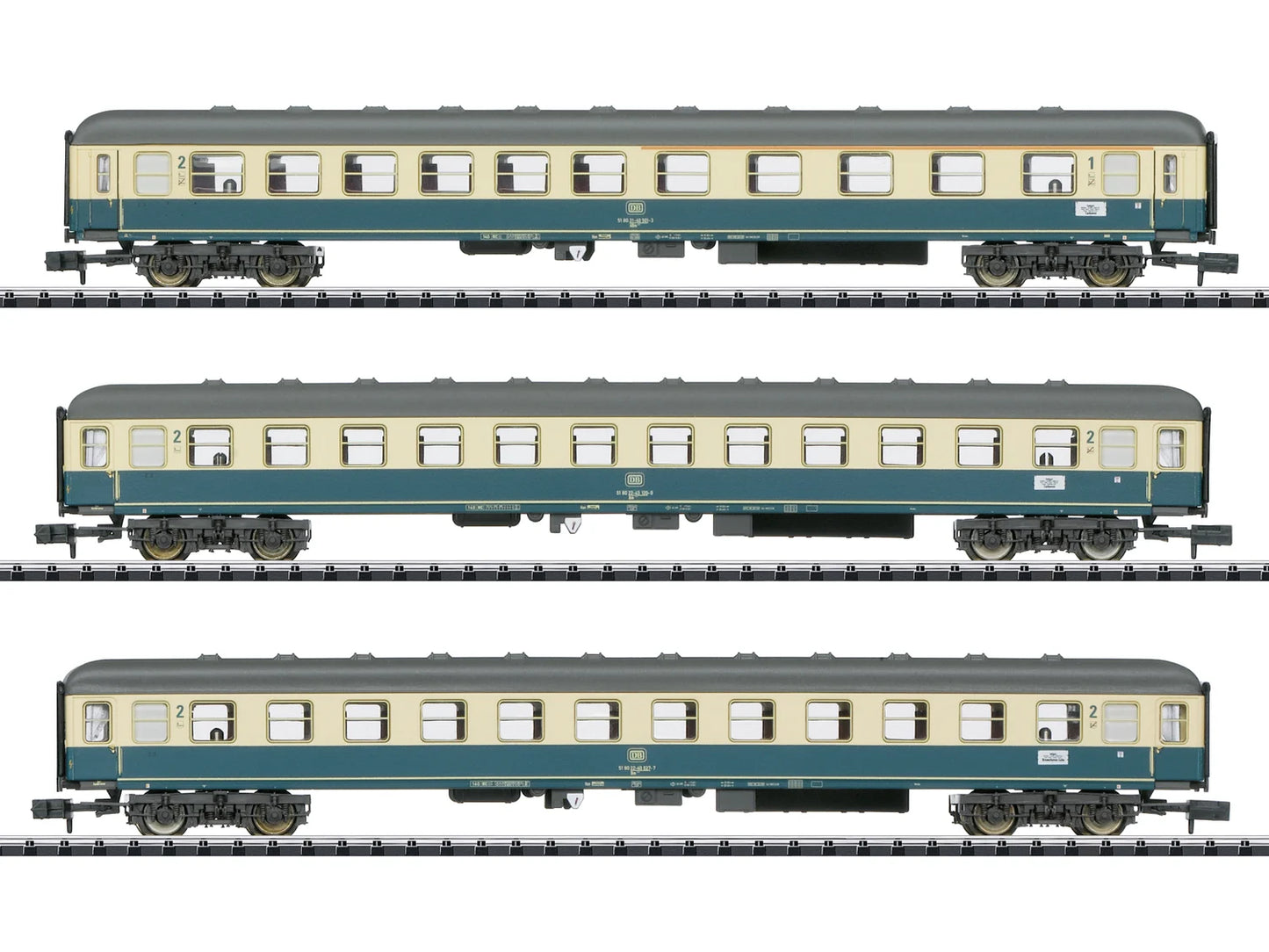 Minitrix DB D796 Express Coach Set (3) IV M15639 N Gauge