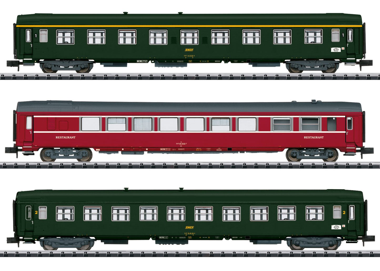 Trix 18219 SNCF Nizza-Paris Express Coach Set (3) IV N Gauge