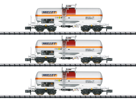 Minitrix Millet Bogie Tank Wagon Set (3) VI N Gauge M18266