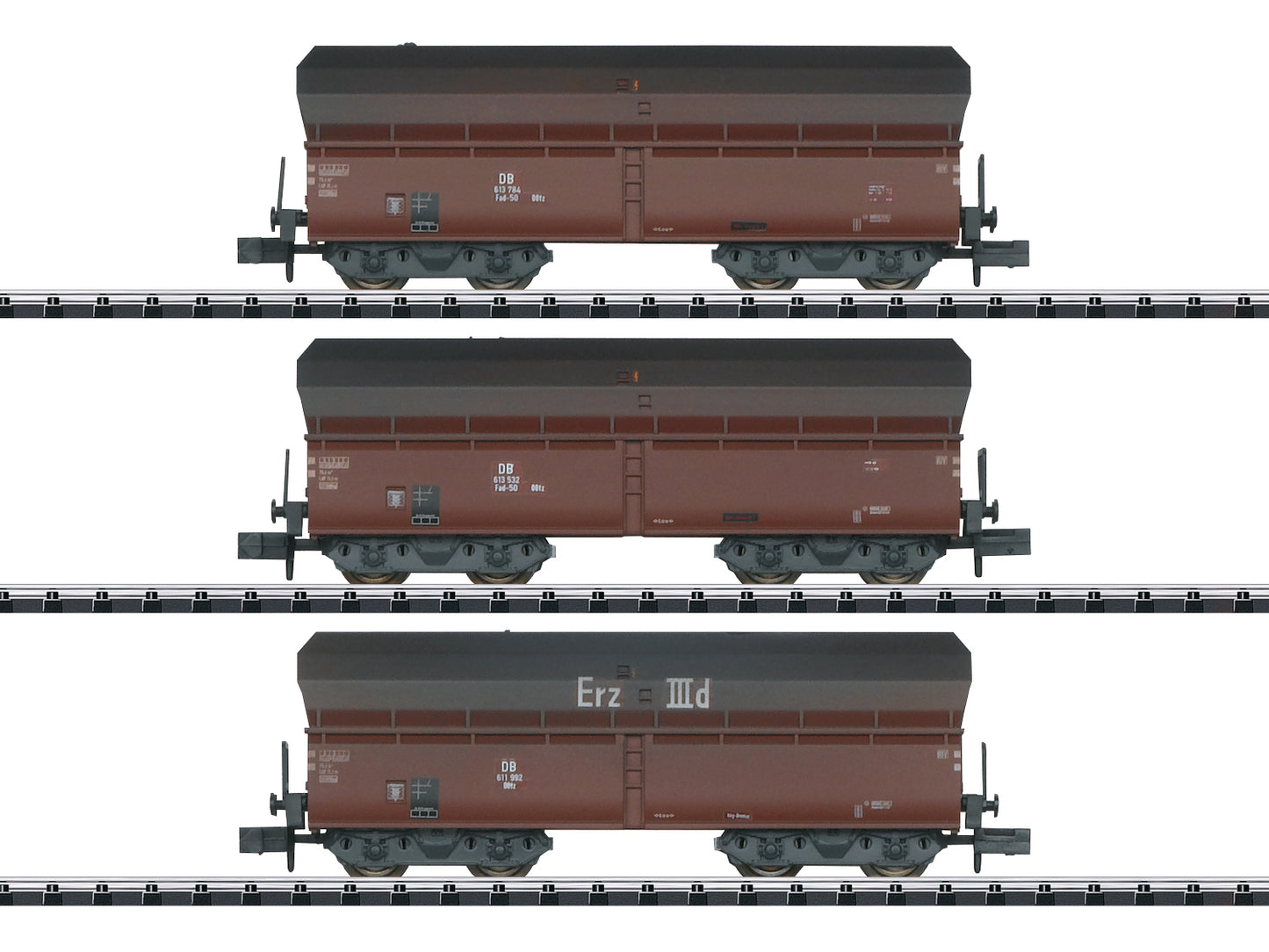 Minitrix 18269 DB Fad-50 Ootz Coke Transportation Hopper Set (3) III N Gauge