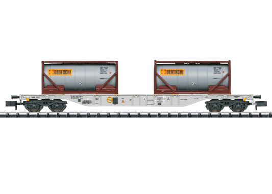 Trix 18490 Hupac Sgnss Bertschi Container Wagon VI N Gauge