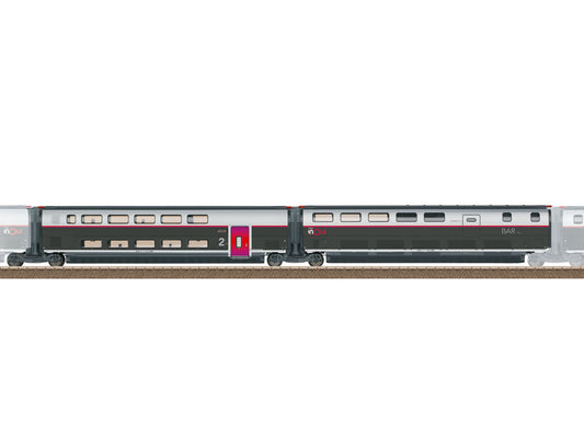 Trix M23189 SNCF INOUI Intermediate Coach Set 3 (2) VI HO Gauge