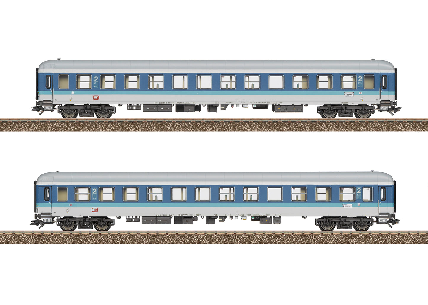Trix DB Bimz264.7/Bimdz268/2 InterRegio Coach Set (2) V M23201 HO Gauge