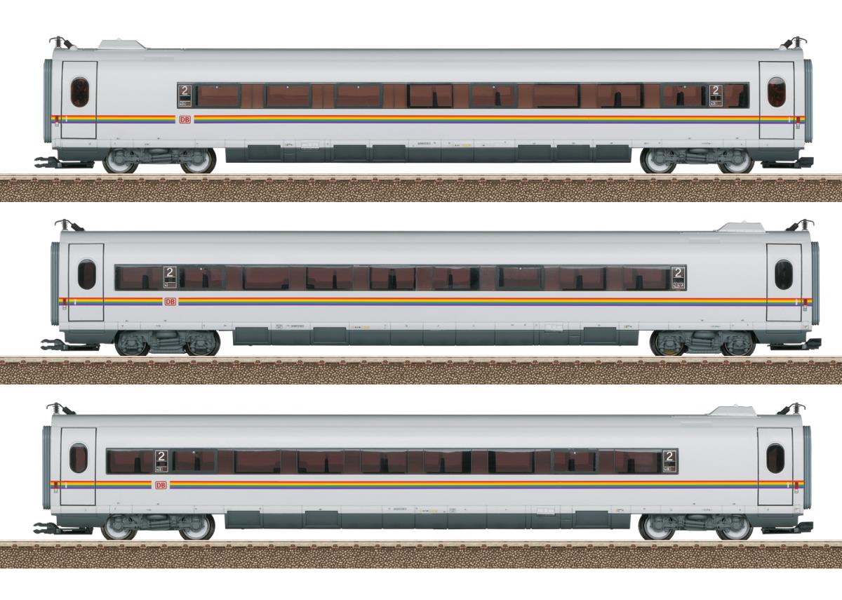 Trix 23391 DBAG ICE3 Rainbow Coach Set (3) VI HO