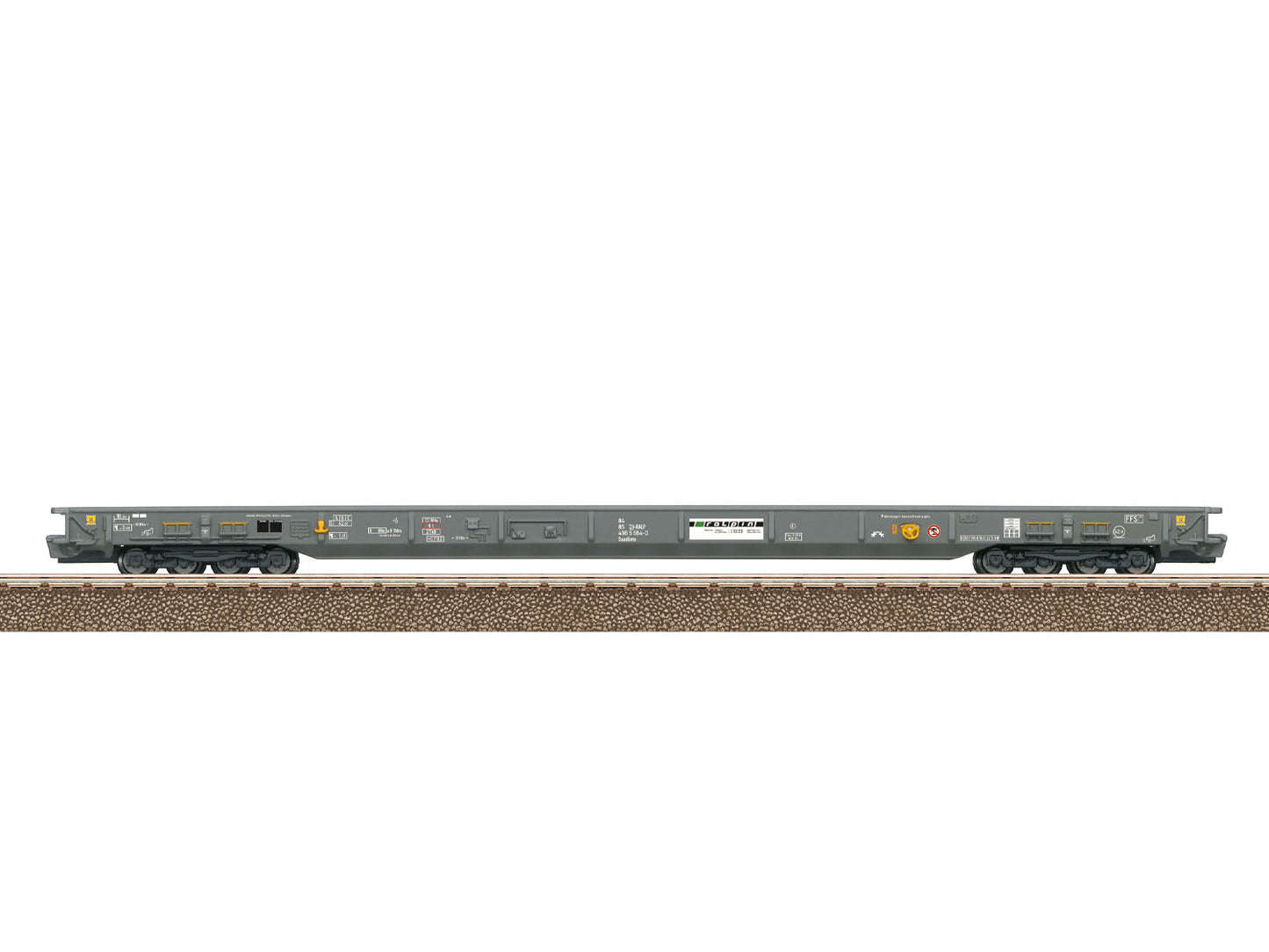 Trix RALpin Saadkms Rollende Landstrasse Flat Wagon VI M24440 HO Gauge