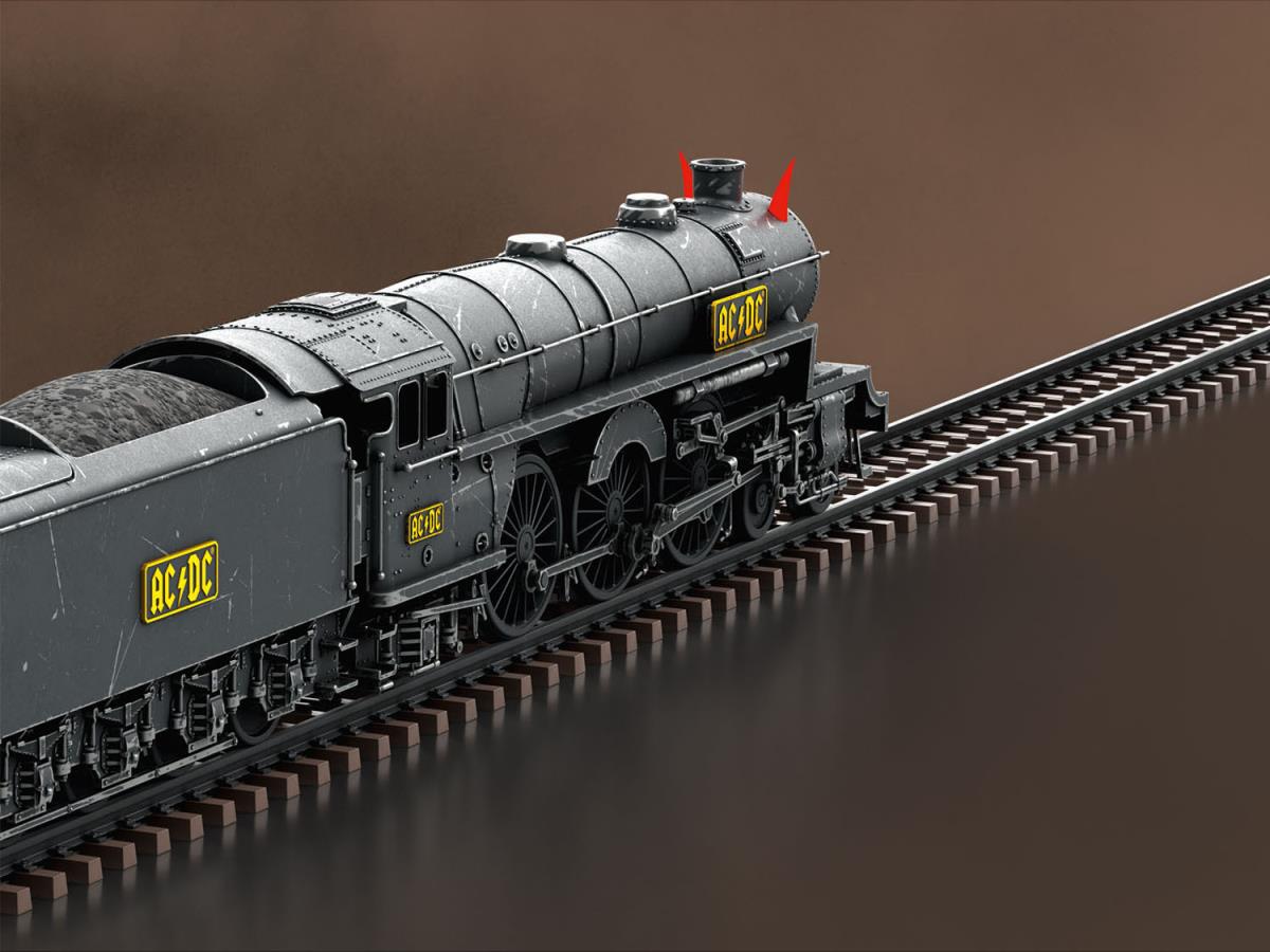 Trix ACDC Black Ice Steam Locomotive (DCC-Sound) M25492 HO Gauge