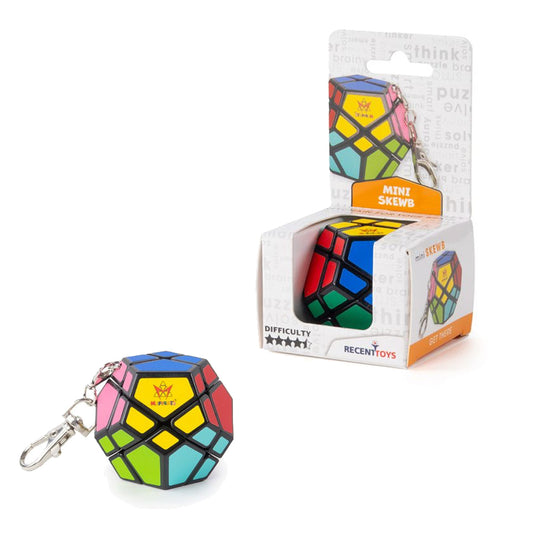 Mini Mefferts Mini Skewb Brain Puzzle Keyring from Recent Toys M5048