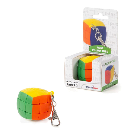 Mini Mefferts Mini Pillow Cube Brain Puzzle Keyring from Recent Toys M5078