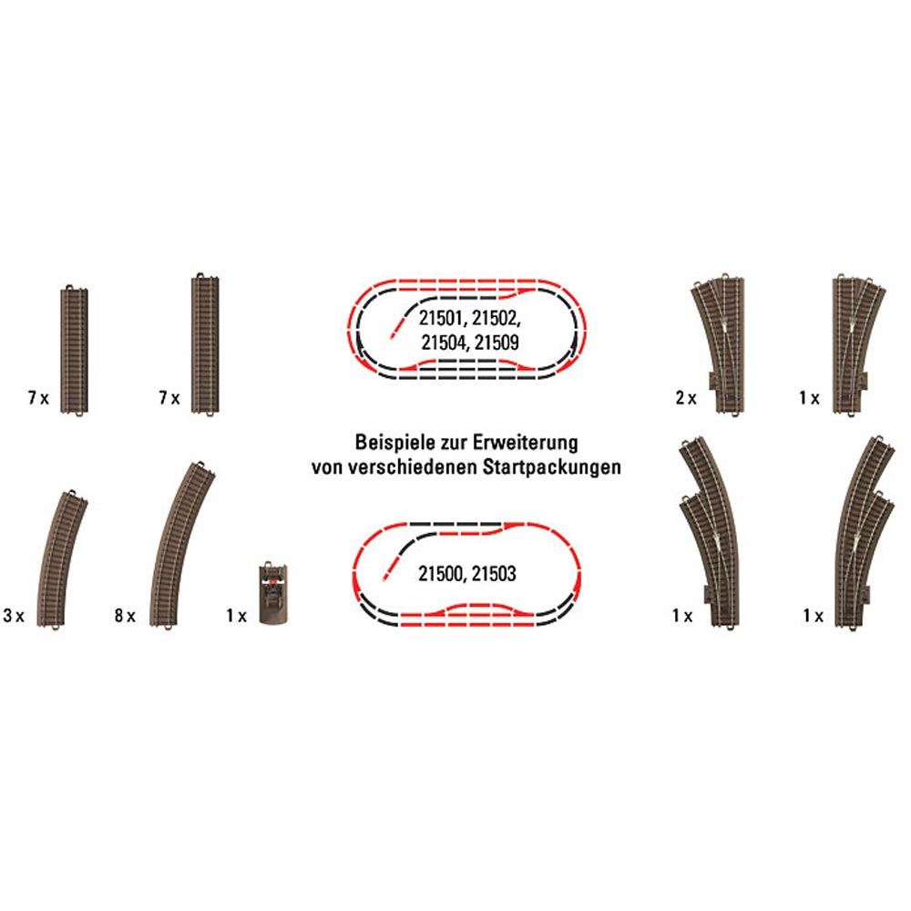 TRIX Minitrix C Track Large Extension Set HO Gauge M62900