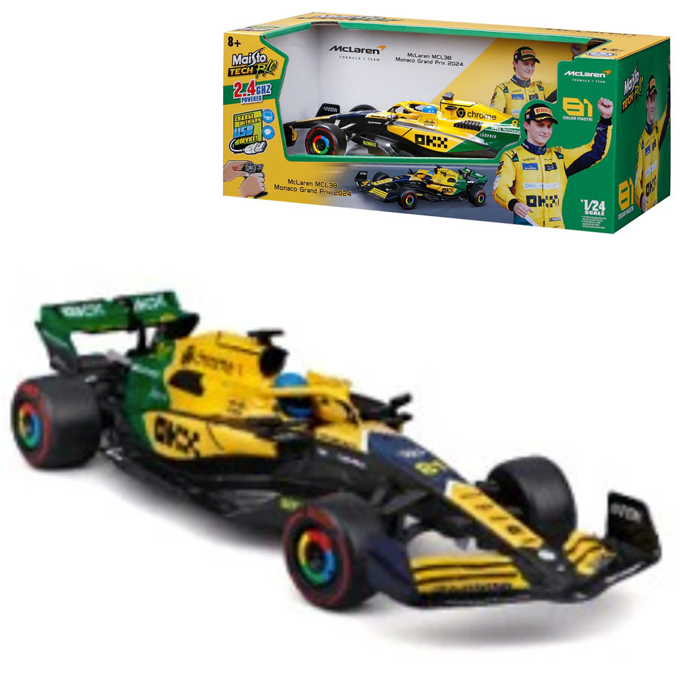 Maisto F1 McLaren 2024 Oscar Piastri 2.4GHz 1:24 Premium RC Car M82359P
