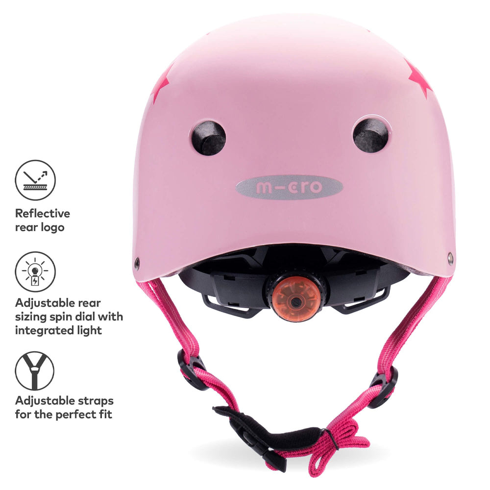 Micro My First Scooter Gift Set - Pink Star - Helmet, Bell & Strap