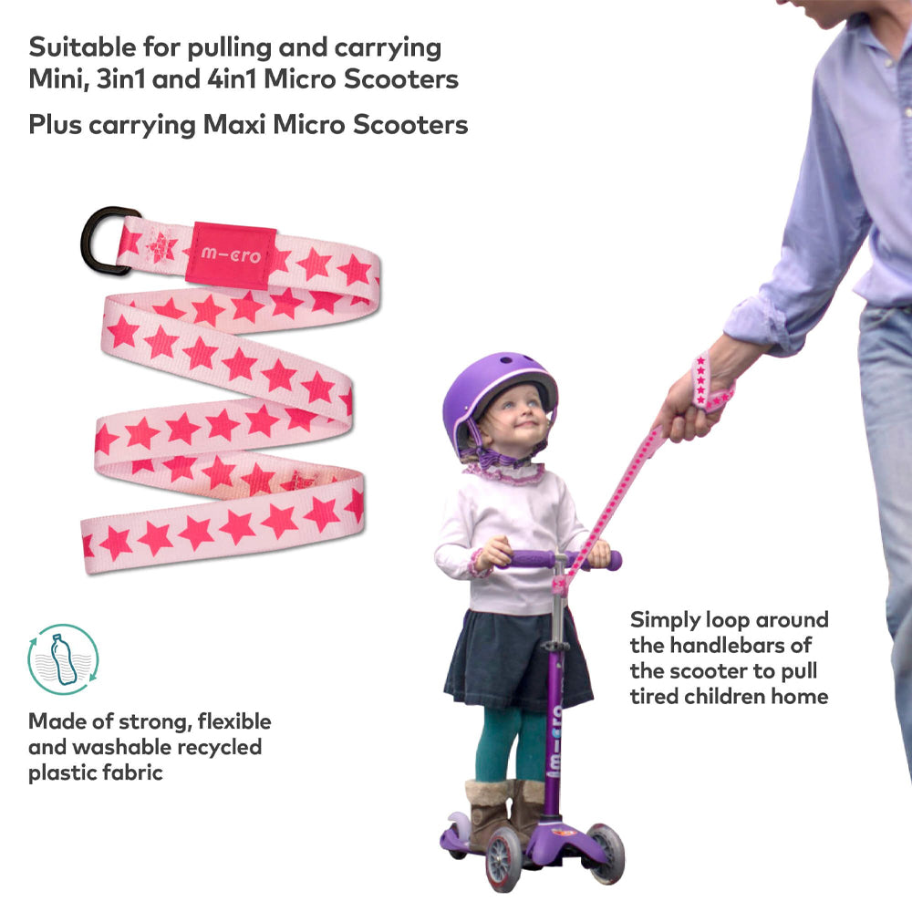 Micro My First Scooter Gift Set - Pink Star - Helmet, Bell & Strap
