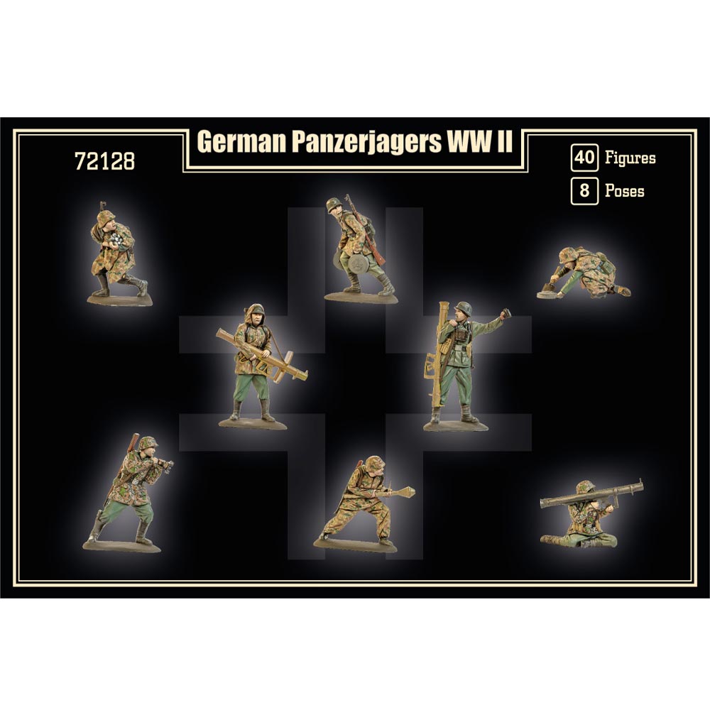 Mars 72128 German Panzerjagers WWII 40 Figures/8 Poses 1:72 Model Kit