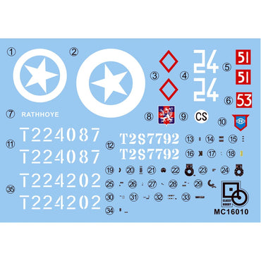 Classy Hobby MC16010 British Stuart VI M5A1 Tank 1:16 Plastic Model Kit