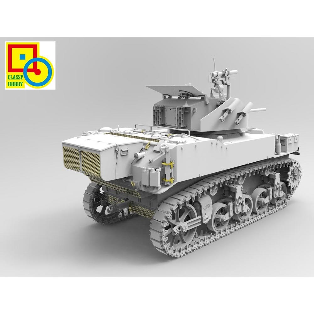 Classy Hobby MC16010 British Stuart VI M5A1 Tank 1:16 Plastic Model Kit