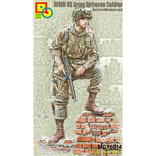 Classy Hobby MC16014 WWII US Army Airborne Soldier 1:16 Model Kit