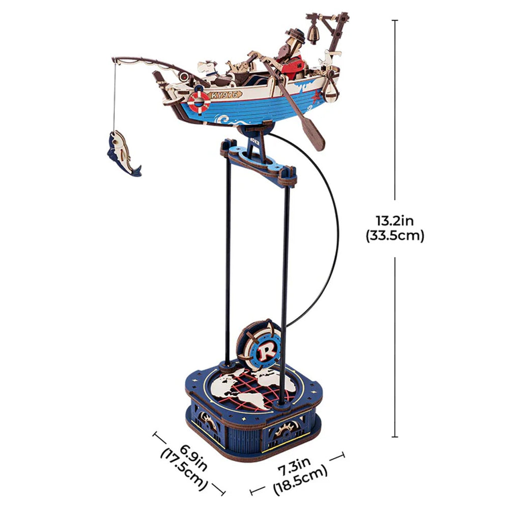 ROKR Ocean Fisher Pendulum Balance Toy 3D Puzzle Wooden Kit MCD02