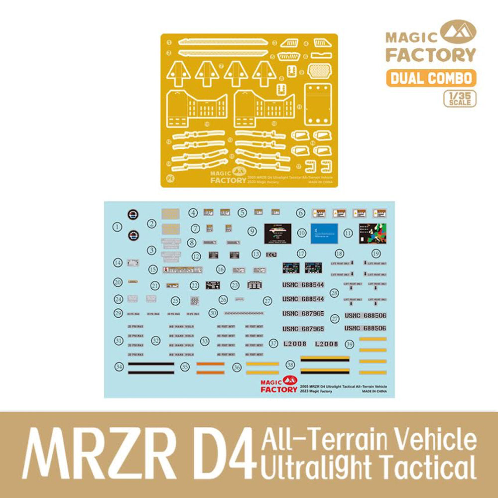 Magic Factory MF2005 MRZR D4 Ultralight Tactical ATV Dual Combo 1:35 Model Kit