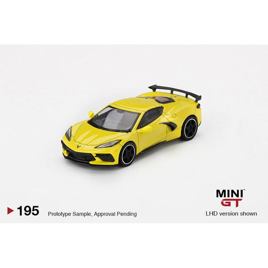 MiniGT Chevrolet Corvette Stingray 2020 Accelerate Yellow (RHD 1:64 Model MGT00195-R