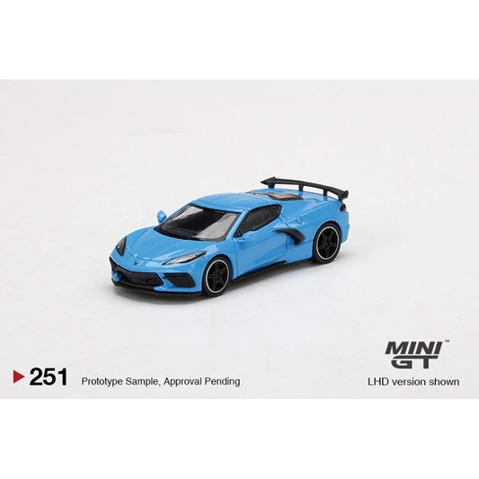 MiniGT Chevrolet Corvette Stingray 2020 Rapid Blue (RHD) 1:64 Model MGT00251-R