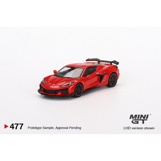 MiniGT Chevrolet Corvette Z06 2023 Torch Red (RHD) 1:64 Model MGT00477-R