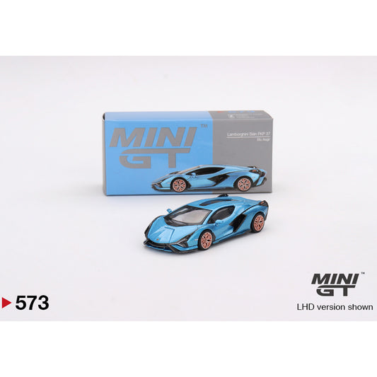 MiniGT Lamborghini Sian FKP 37 Blu Aegir 1:64 Diecast Model MGT00573-L
